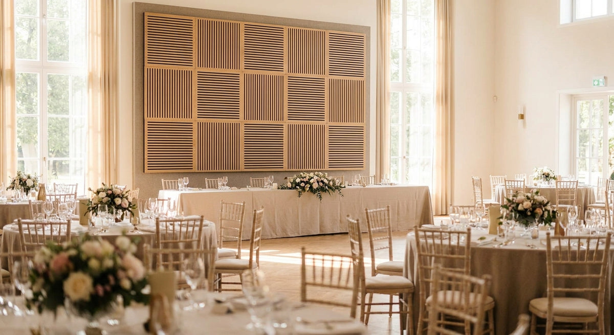 Akustikpaneele für Eventlocations und Hochzeitssäle