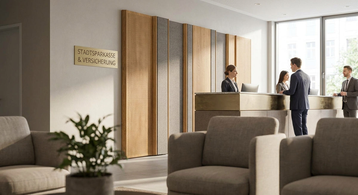 Wandpaneele für Bankfilialen und Versicherungsbüros