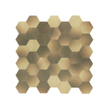 Selbstklebende Mosaikfliesen Metall | Hexagon Gold | 28,8×29,2 cm | Küche, Bad & WC