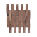 Holz Wandverkleidung Walnuss Deep Dusk Mosaik-Look 3D | 30×30 cm