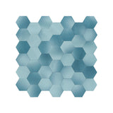 Selbstklebende Mosaikfliesen Metall | Hexagon Blau | 28,8×29,2 cm | Küche, Bad & WC