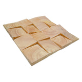 Holz Mosaikpaneele | Rubberwood | 30×30 cm | Holzfliese