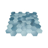 Selbstklebende Mosaikfliesen Metall | Hexagon Blau | 28,8×29,2 cm | Küche, Bad & WC