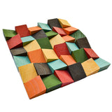 Holz Wandverkleidung Dark Pine Mosaik-Look 3D | 30×30 cm