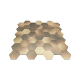 Selbstklebende Mosaikfliesen Metall | Hexagon Gold | 28,8×29,2 cm | Küche, Bad & WC
