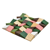 Holz Wandverkleidung Rich Pine Mosaik-Look 3D | 30×30 cm
