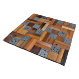 Holz Mosaikpaneele | Lava Mix | 30×30 cm | Holzfliese