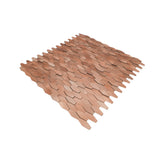 Selbstklebende Mosaikfliesen Metall | Picket 3D Lachs | 31×30 cm | Küche, Bad & WC