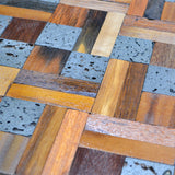 Holz Mosaikpaneele | Lava Mix | 30×30 cm | Holzfliese