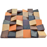 Holz Wandverkleidung Bold Pine Mosaik-Look 3D | 30×30 cm