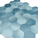Selbstklebende Mosaikfliesen Metall | Hexagon Blau | 28,8×29,2 cm | Küche, Bad & WC