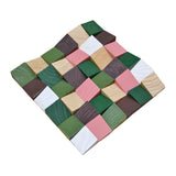 Holz Wandverkleidung Rich Pine Mosaik-Look 3D | 30×30 cm