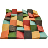 Holz Wandverkleidung Dark Pine Mosaik-Look 3D | 30×30 cm