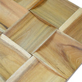 Holz Wandverkleidung Timeless Teak Mosaik-Look 3D | 30×30 cm