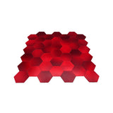 Selbstklebende Mosaikfliesen Metall | Hexagon Rot | 28,8×29,2 cm | Küche, Bad & WC