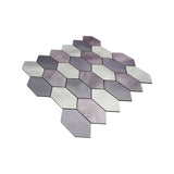 Selbstklebende Mosaikfliesen Metall | Picket Mauve | 30×30 cm | Küche, Bad & WC