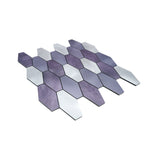 Selbstklebende Mosaikfliesen Metall | Picket Lila | 30×30 cm | Küche, Bad & WC