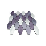 Selbstklebende Mosaikfliesen Metall | Picket Lila | 30×30 cm | Küche, Bad & WC