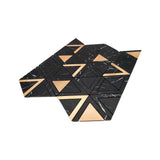 Selbstklebende Mosaikfliesen Metall | Dreieck Schwarz Gold | 28,7×33,1 cm | Küche, Bad & WC