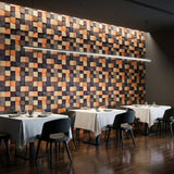 Holz Wandverkleidung Bold Pine Mosaik-Look 3D | 30×30 cm
