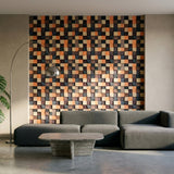 Holz Wandverkleidung Bold Pine Mosaik-Look 3D | 30×30 cm