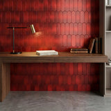 Selbstklebende Mosaikpaneele | Bogen Rot | 28,8×29,8 cm | Metall