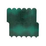 Selbstklebende Mosaikfliesen Metall | Bogen Dunkelgrün | 28,8×29,8 cm | Küche, Bad & WC