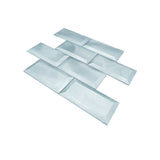 Selbstklebende Mosaikfliesen Metall | Metro 3D Blau | 30,5×30,5 cm | Küche, Bad & WC