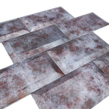 Selbstklebende Mosaikfliesen Metall | Metro 3D Grau | 30,5×30,5 cm | Küche, Bad & WC