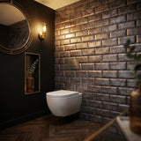 Selbstklebende Mosaikfliesen Metall | Metro 3D Grau | 30,5×30,5 cm | Küche, Bad & WC