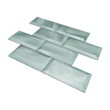 Selbstklebende Mosaikfliesen Metall | Metro 3D Pastellgrün | 30,5×30,5 cm | Küche, Bad & WC