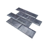 Selbstklebende Mosaikpaneele | Metro 3D Grau | 30,5×30,5 cm | Metall