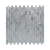 Selbstklebende Mosaikfliesen Metall | Riemchen 3D Silber | 30×29,8 cm | Küche, Bad & WC