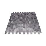 Selbstklebende Mosaikfliesen Metall | Riemchen 3D Anthrazit | 30×29,8 cm | Küche, Bad & WC