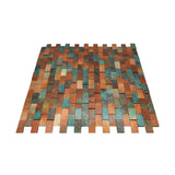 Selbstklebende Mosaikfliesen Metall | Riemchen 3D Patina Kupfer | 30×29,8 cm | Küche, Bad & WC