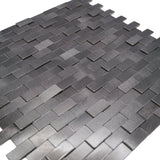 Selbstklebende Mosaikpaneele | Riemchen 3D Anthrazit | 30×29,8 cm | Metall