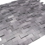 Selbstklebende Mosaikfliesen Metall | Riemchen 3D Anthrazit | 30×29,8 cm | Küche, Bad & WC