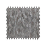Selbstklebende Mosaikfliesen Metall | Picket 3D Grau | 31×30 cm | Küche, Bad & WC