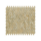 Selbstklebende Mosaikfliesen Metall | Picket 3D Gold | 31×30 cm | Küche, Bad & WC