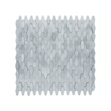 Selbstklebende Mosaikfliesen Metall | Picket 3D Silber | 31×30 cm | Küche, Bad & WC
