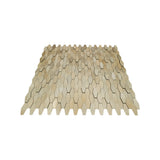 Selbstklebende Mosaikfliesen Metall | Picket 3D Gold | 31×30 cm | Küche, Bad & WC