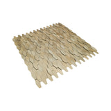 Selbstklebende Mosaikfliesen Metall | Picket 3D Gold | 31×30 cm | Küche, Bad & WC