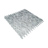 Selbstklebende Mosaikpaneele | Picket 3D Silber | 31×30 cm | Metall