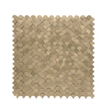 Selbstklebende Mosaikpaneele | Fischschuppe 3D Gold | 28,8×29,8 cm | Metall