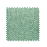 Selbstklebende Mosaikfliesen Metall | Fischschuppe 3D Pastellgrün | 28,8×29,8 cm | Küche, Bad & WC