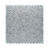 Selbstklebende Mosaikpaneele | Fischschuppe 3D Silber | 28,8×29,8 cm | Metall