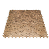 Selbstklebende Mosaikfliesen Metall | Fischschuppe 3D Kupfer | 28,8×29,8 cm | Küche, Bad & WC