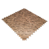 Selbstklebende Mosaikpaneele | Fischschuppe 3D Kupfer | 28,8×29,8 cm | Metall
