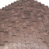 Selbstklebende Mosaikfliesen Metall | Fischschuppe 3D Dunkelkupfer | 28,8×29,8 cm | Küche, Bad & WC