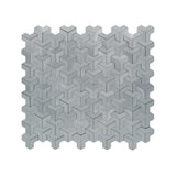 Selbstklebende Mosaikpaneele | Trifold 3D Silber | 30,3×28 cm | Metall